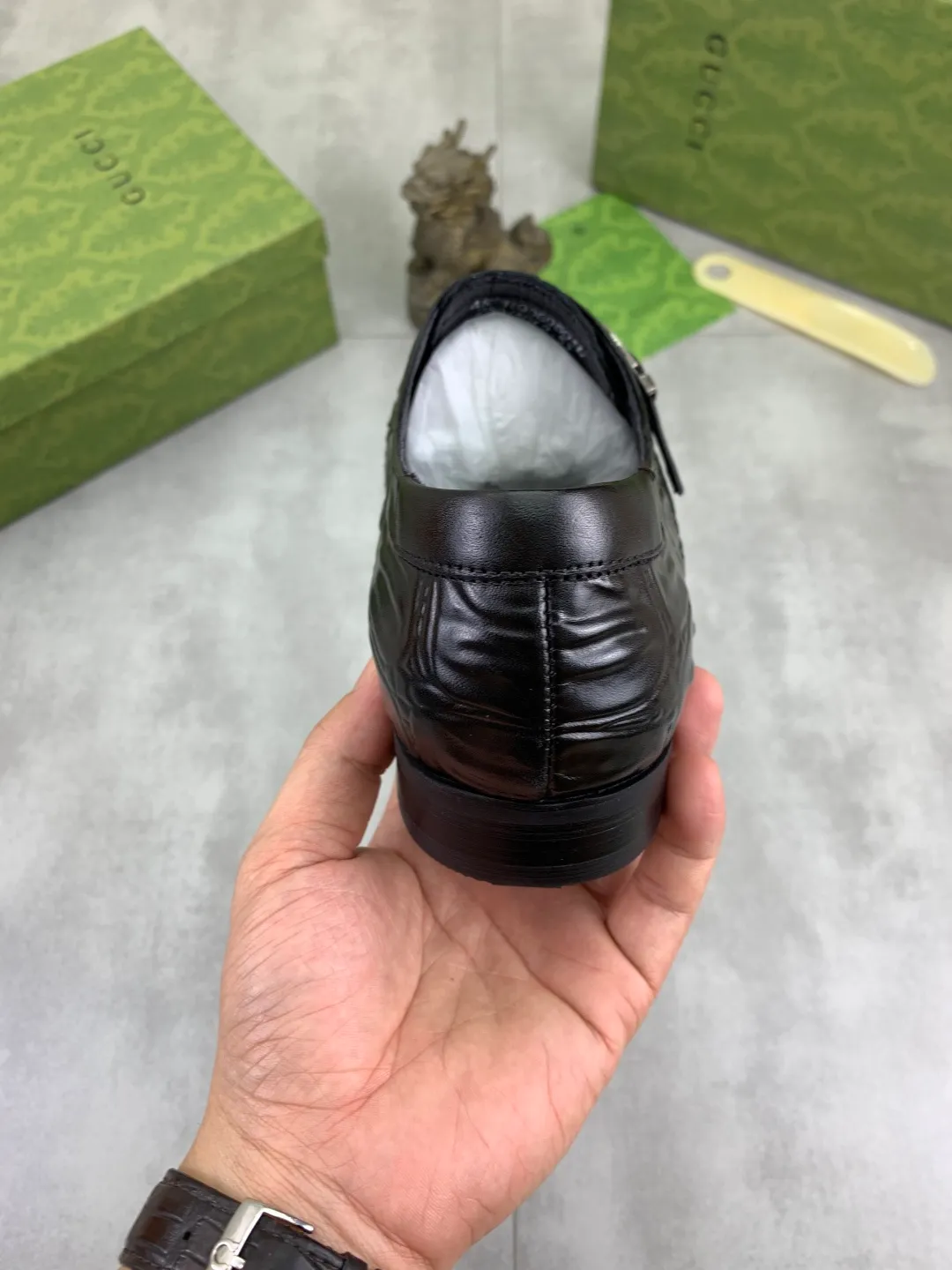 Men's Men's Shoes 💰P500 [New Style] 💰💎💎💎 [Gucci] GUCCI high-end men's formal business leather shoes, original order 1:1! Original imported high-end calfskin, original metal buckle, imported first-layer pigskin lining for feet, original high-end outsole, men's shoe size: 38-44